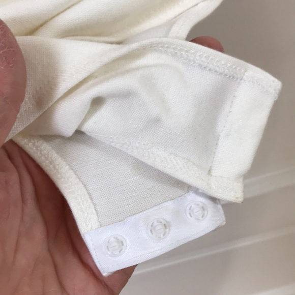 New with tags TOPSHOP Sz 8 body suit. Spaghetti straps warm white snap crotch - Picture 8 of 8